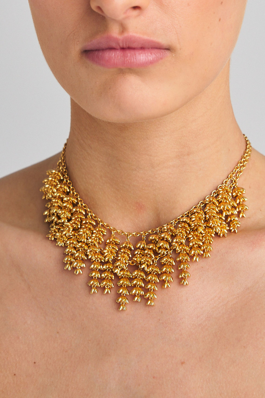 Seol + Gold 18ct gold vermeil bead chain necklace | FhyzicsShops